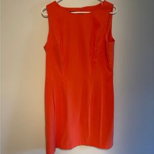Alyx Sleeveless Bright Orange Mini Sheath Dress